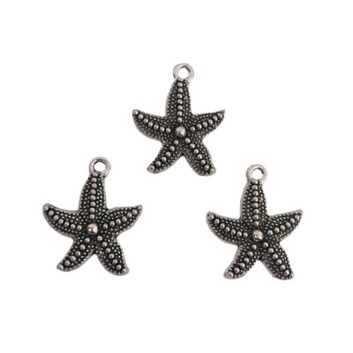 Colgante estrella de la aleación del cinc, aleación de zinc, chapado en color de plata antigua, Bricolaje, más colores para la opción, libre de níquel, plomo & cadmio, 19x23mm, aproximado 100PCs/Bolsa, Vendido por Bolsa