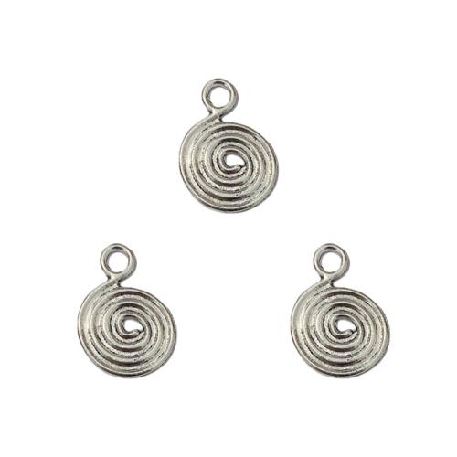 Zinc Alloy Pendants Helix antique silver color plated DIY nickel lead & cadmium free Approx Sold By Bag