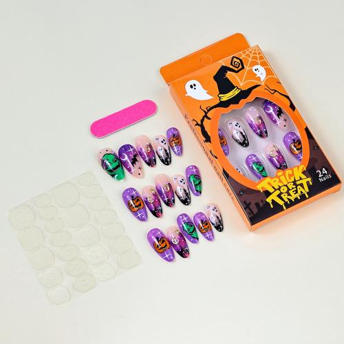 Fashion Nail Supplies ABS Plastic Halloween Design & DIY & for woman mixed colors Sold By Set