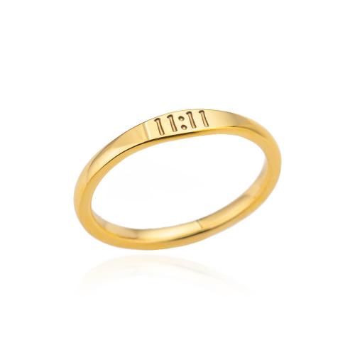 Stainless Steel Finger Ring 304 Stainless Steel Unisex  golden Sold By PC