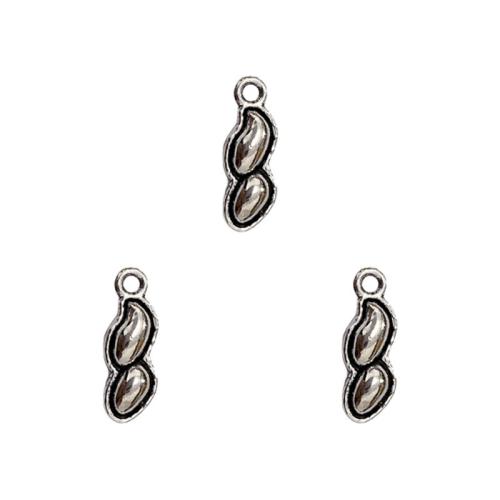 Zinc Alloy Pendants Peanut antique silver color plated DIY nickel lead & cadmium free Approx Sold By Bag