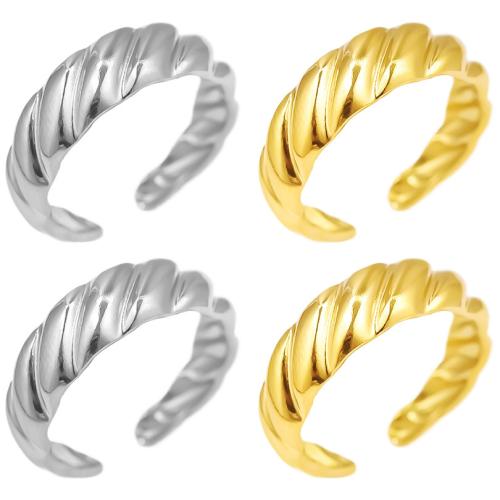 Stainless Steel Finger Ring 304 Stainless Steel Vacuum Ion Plating Adjustable & fashion jewelry & Unisex Sold By PC