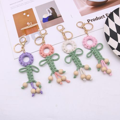 Zinc Alloy Key Clasp Cotton Thread with Zinc Alloy handmade multifunctional & Unisex Sold By PC