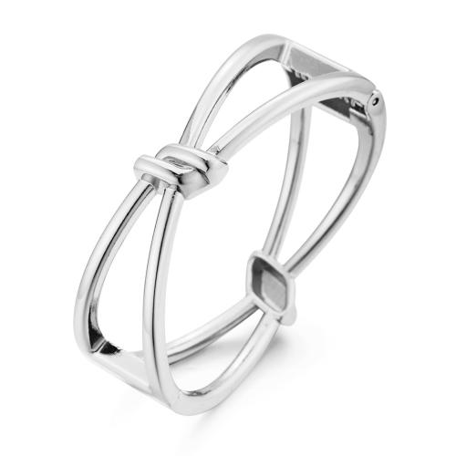 Zink Alloy Bangle Smycken, plated, för kvinna, fler färger för val, Innerdiameter:Ca 54x62mm, Säljs av PC