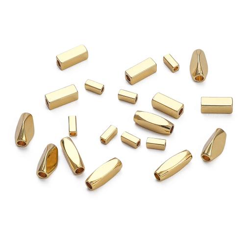 Χάντρες Brass Spacer, Ορείχαλκος, επιχρυσωμένο, DIY & διαφορετικό μέγεθος για την επιλογή & διαφορετικά στυλ για την επιλογή, χρυσαφένιος, 10PCs/τσάντα, Sold Με τσάντα