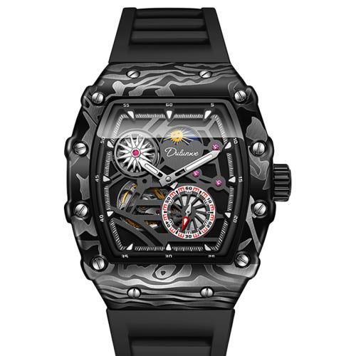 lega in zinco braccialetto orologio, with vetro & silicone & 304 acciaio inox, Motivo geometrico, Resistente all'acqua di vita & per l'uomo & luminoso & cavo, nessuno, 250x42mm, Venduto da PC