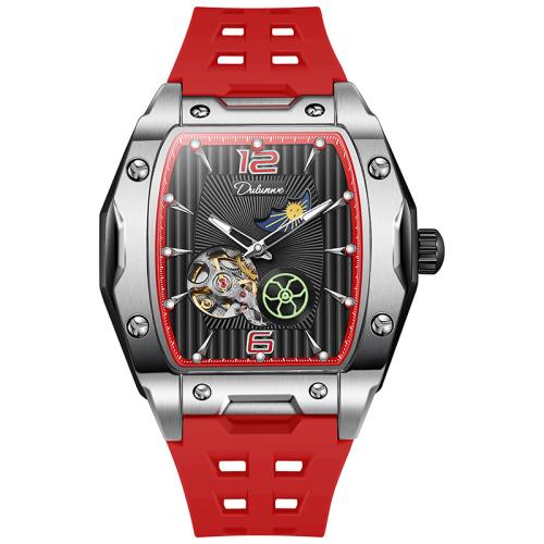 lega in zinco braccialetto orologio, with vetro & silicone & 316L acciaio inox, Motivo geometrico, Resistente all'acqua di vita & per l'uomo & luminoso & cavo, nessuno, 250x47mm, Venduto da PC