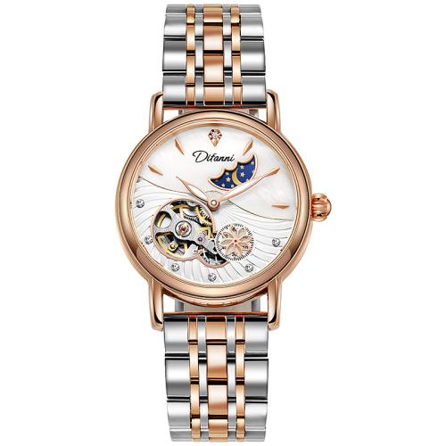 lega in zinco braccialetto orologio, with Pelle & vetro & 304 acciaio inox, Cerchio, Resistente all'acqua di vita & Stem-Winder & stili diversi per la scelta & Micro spianare cubic zirconia & per la donna & luminoso, Venduto da PC