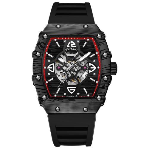 Sinc Alloy Watch Chailleach bráisléad, le Gloine & Silicone, Patrún Geoiméadrach, Uisce saoil resistant & gas-Winder & do fear & luminated, dathanna níos mó le haghaidh rogha, 250x42mm, Díolta De réir PC