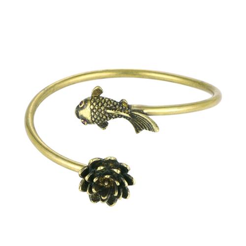 Messing Armbanden, mode sieraden & voor vrouw, gouden, Binnendiameter:Ca 52mm, Verkocht door PC