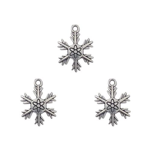 Zinc Alloy Pendants Snowflake antique silver color plated DIY nickel lead & cadmium free Approx Sold By Bag