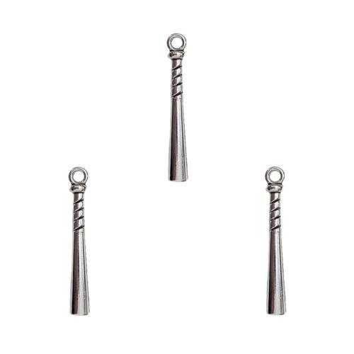 Zinc Alloy Pendants Baseball Bat antique silver color plated DIY nickel lead & cadmium free Approx Sold By Bag