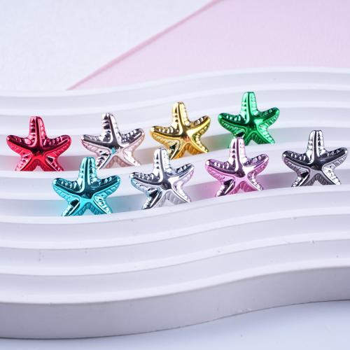 grânulos acrílicos Chapeados, acrilico, Estrela do mar, Revestimento UV, DIY, Mais cores pare escolha, 20x7mm, Buraco:Aprox 2mm, Aprox 100PCs/Bag, vendido por Bag