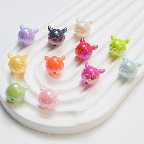 Plated Acrylic Beads UV plating DIY Approx 2.5mm Approx Sold By Bag