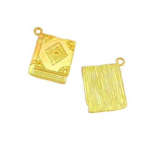 Zinc Alloy Pendants Book plated DIY nickel lead & cadmium free Approx Sold By Bag