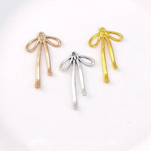 Zinc Alloy Bowknot Pendants plated DIY nickel lead & cadmium free Approx Sold By Bag