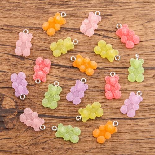 Resin Pendant Bear DIY nickel lead & cadmium free Sold By Bag