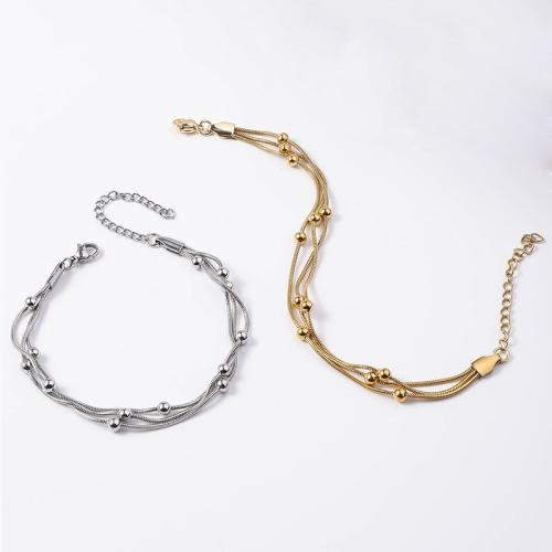 Bracciale gioielli in acciaio inossidabile, 304 acciaio inox, with 5cm extender chain, placcato, gioielli di moda, nessuno, Lunghezza 18 cm, Venduto da PC