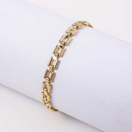 Roestvrij staal armbanden, 304 roestvrij staal, met 5cm extender keten, gold plated, mode sieraden, goud, 5.50mm, Lengte 18 cm, Verkocht door PC