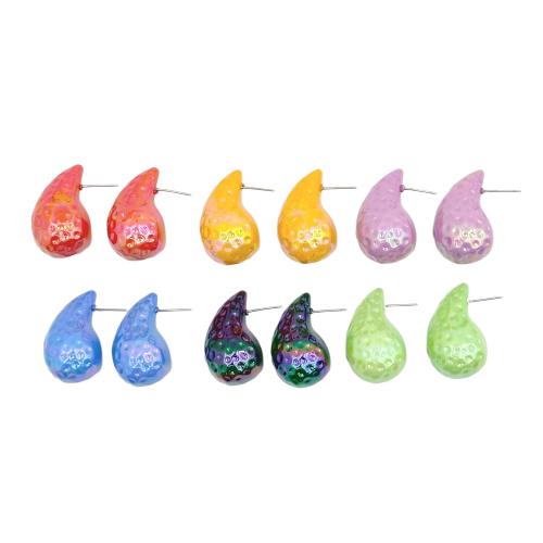 Acrylic Jewelry Earring Teardrop UV plating fashion jewelry & for woman Sold By Pair