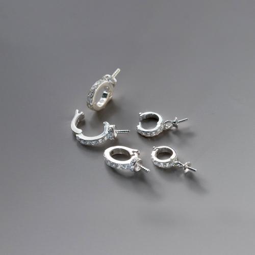 925 Sterling Silver κρεμαστό κόσμημα Bail, DIY & διαφορετικά στυλ για την επιλογή, ασήμι, Sold Με PC