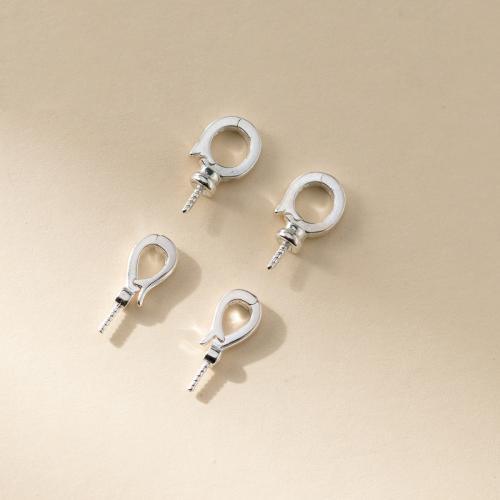 Argento 925 Ciondolo Bail, 925 argento sterlina, DIY & stili diversi per la scelta & Micro spianare cubic zirconia, argento, Venduto da PC