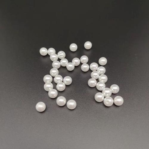 Glass Pearl Beads Round white Sold By Bag