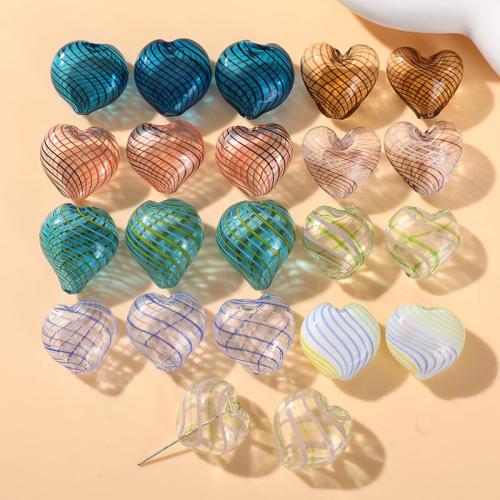 Handgemaakte Lampwork Beads, Hart, DIY, meer kleuren voor de keuze, 20mm, Ca 100pC's/Bag, Verkocht door Bag