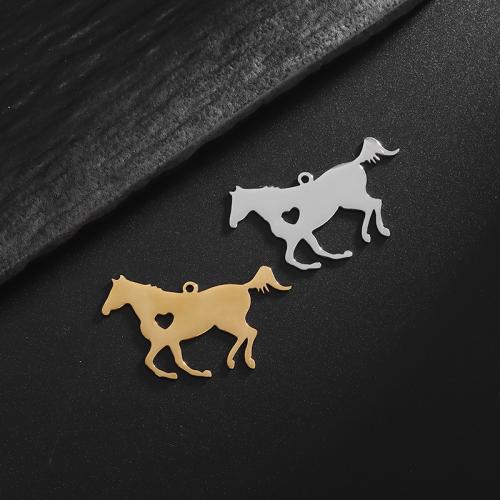 Stainless Steel Animal Pendants 304 Stainless Steel Horse Vacuum Ion Plating DIY Sold By PC