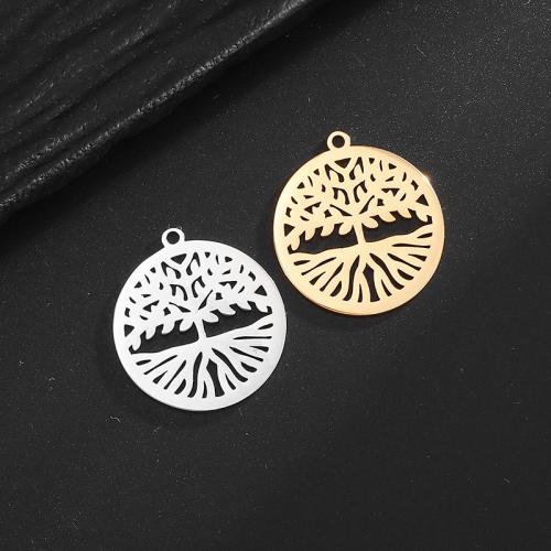 Stainless Steel Pendants 304 Stainless Steel Tree Vacuum Ion Plating DIY Sold By PC