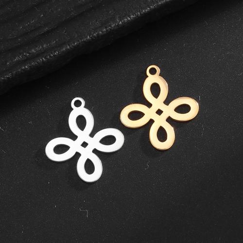 Stainless Steel Pendants 304 Stainless Steel Chinese Knot Vacuum Ion Plating DIY Sold By PC