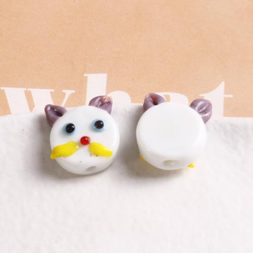 Animal Lampwork Beads Cat DIY mixed colors Approx Sold By Bag