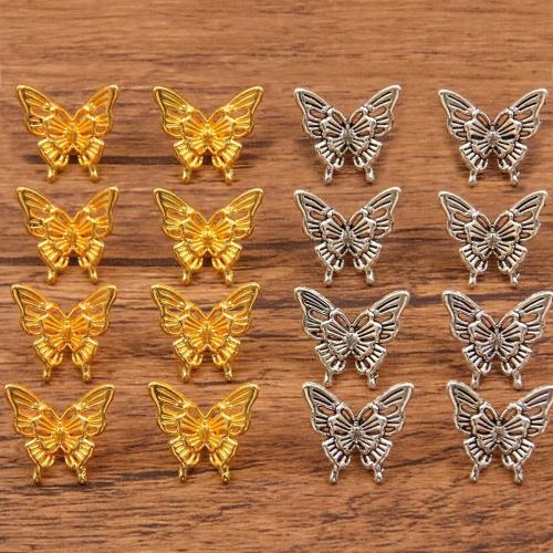 Zinc Alloy Animal Pendants Butterfly plated DIY nickel lead & cadmium free Sold By Bag