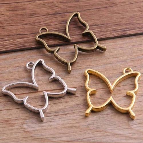 Zinc Alloy Animal Pendants Butterfly plated DIY nickel lead & cadmium free Sold By Bag