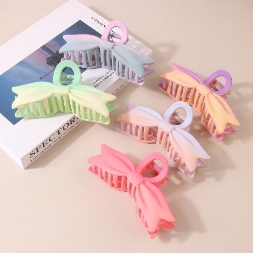 Hair Claw Clips Resin Bowknot stoving varnish gradient color & for woman Sold By PC