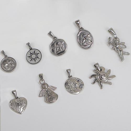 Stainless Steel Pendants 304 Stainless Steel plated DIY Sold By PC