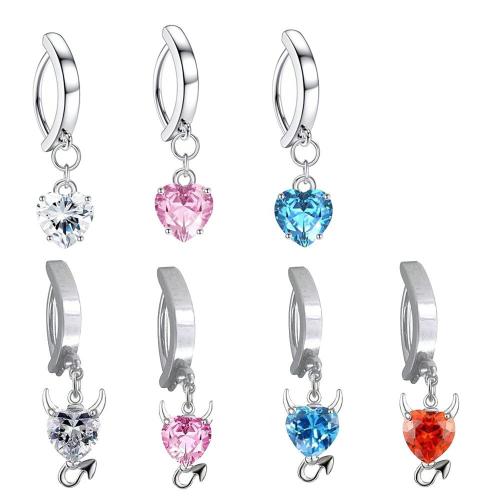 Stainless Steel Belly Ring 304 Stainless Steel plated & micro pave cubic zirconia & for woman Sold By PC