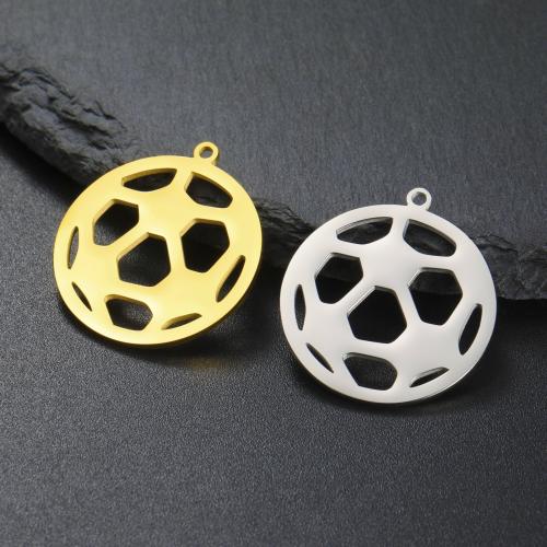 Stainless Steel Pendants 304 Stainless Steel Football plated DIY Sold By PC