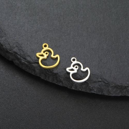 Stainless Steel Animal Pendants 304 Stainless Steel Duck plated DIY Sold By PC