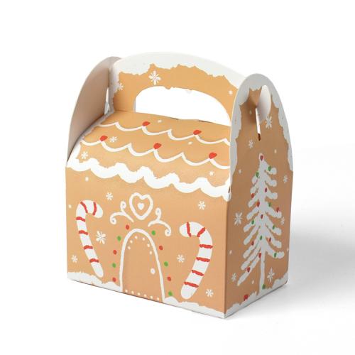 papier Boîte de cadeau de Noël, Impression, Pliable & modèles différents pour le choix, 110x70x130mm, Vendu par PC