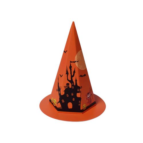 Papir Halloween slik boks, Hat, Udskrivning, flere farver til valg, 145x120mm, Solgt af PC