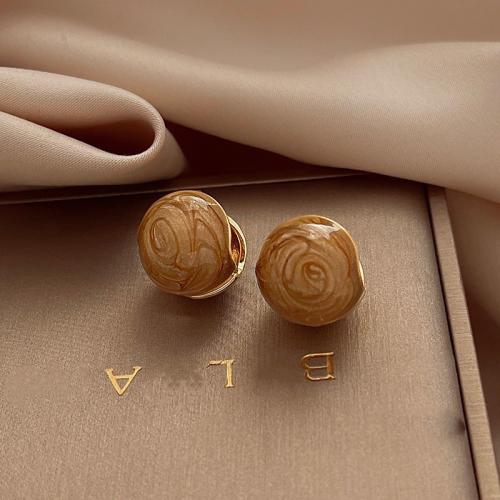 Brass Leverback Earring fashion jewelry & for woman & enamel 12mm Sold By Pair