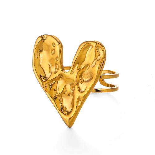 Stainless Steel Finger Ring 304 Stainless Steel Heart fashion jewelry & for woman Sold By PC