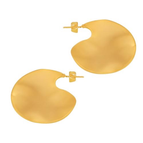 Brass Stud Earring fashion jewelry & for woman golden Sold By Pair