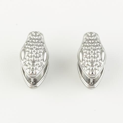 Rustfrit stål Lever Tilbage Earring, 316 Stainless Steel, mode smykker & for kvinde, oprindelige farve, 17x16mm, Solgt af par