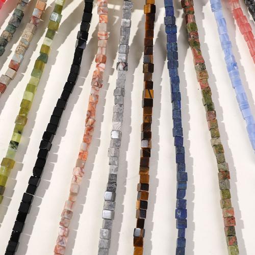 Gemstone Jewelry Beads Natural Stone Square DIY 6mm Approx Sold By Strand