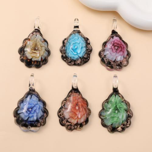 Fashion Lampwork Pendants Teardrop DIY Sold By Bag