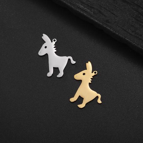 Stainless Steel Animal Pendants 304 Stainless Steel Horse Vacuum Ion Plating DIY Sold By PC