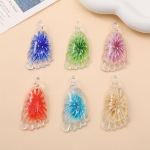 Fashion Lampwork Hangers, Voet, DIY, meer kleuren voor de keuze, 55x27mm, 12pC's/Bag, Verkocht door Bag