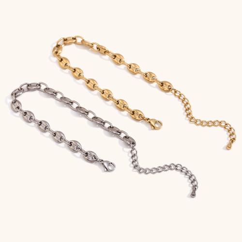 Stainless Steel Jewelry Bracelet 304 Stainless Steel with 5cm extender chain plated fashion jewelry Length 16 cm Sold By PC